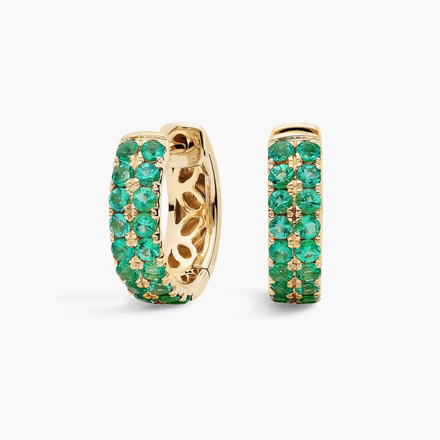 Изумрудные двухрядные серьги Huggie из 14-каратного желтого золота Blue Nile
Изумрудные двухрядные серьги Huggie из 14-каратного желтого золота Blue Nile