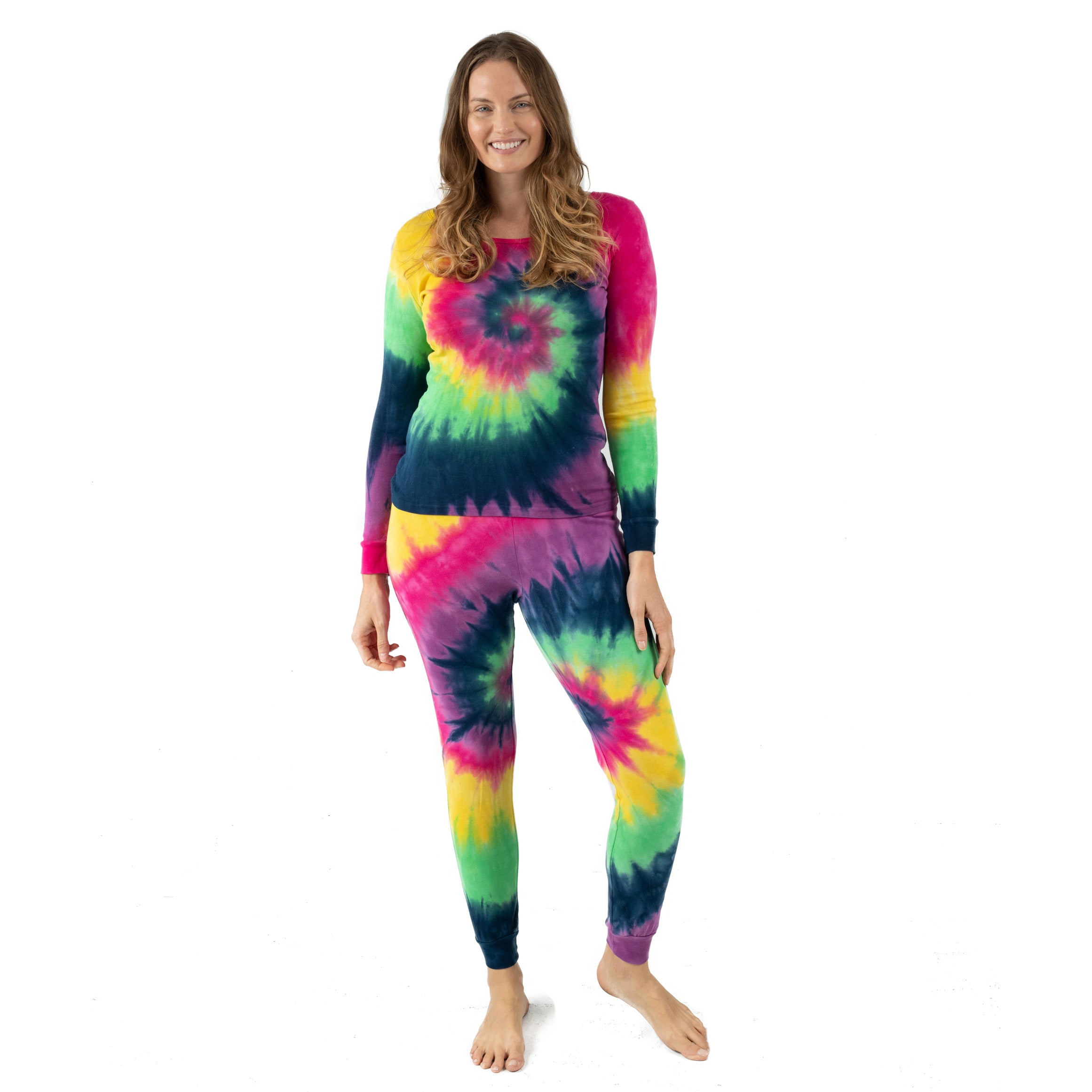 Женская пижама из двух частей из хлопка с принтом тай-дай Leveret, цвет tie dye swirl girls
Женская пижама из двух частей из хлопка с принтом тай-дай Leveret, цвет tie dye swirl girls