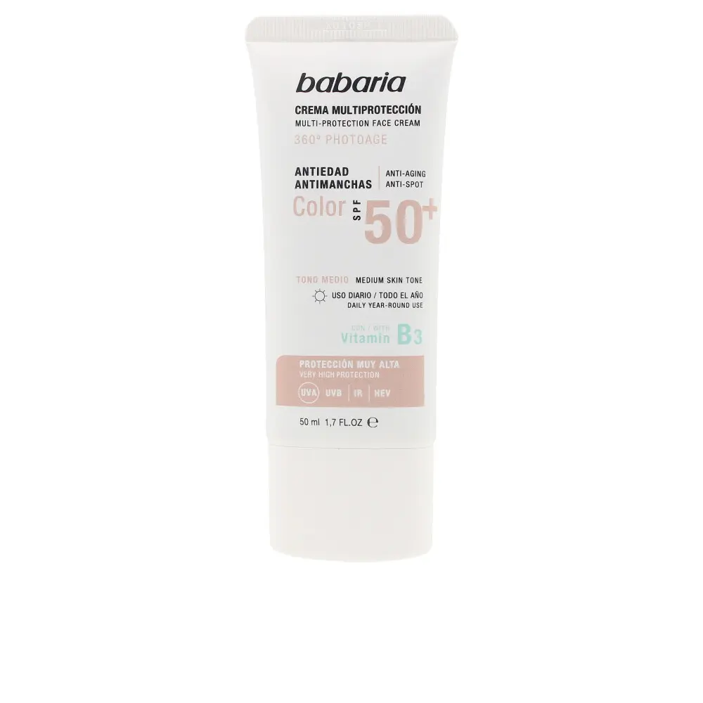 Солнцезащитный крем Solar Multiproteccion Crema Antimanchas Color Spf50+ Babaria, 50 мл
Солнцезащитный крем Solar Multiproteccion Crema Antimanchas Color Spf50+ Babaria, 50 мл