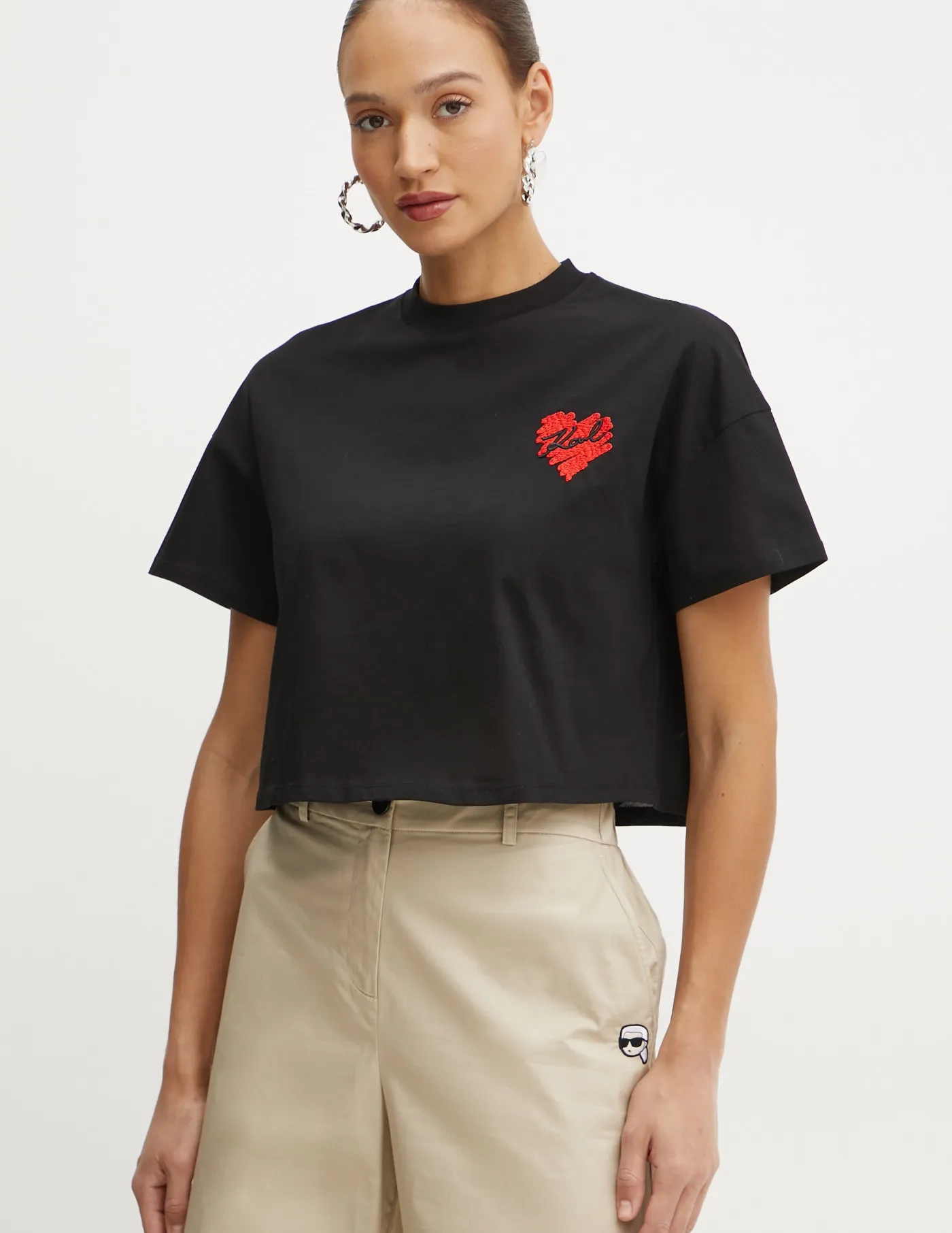 Хлопковая футболка Karl Lagerfeld, черный
Хлопковая футболка Karl Lagerfeld, черный