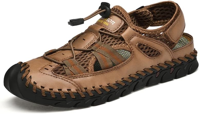 Мужские сандалии для ходьбы LLTMALL с закрытым носком, дышащие, кожаные, на шнуровке, регулируемые, летние водные сандалии, хаки
Мужские сандалии для ходьбы LLTMALL с закрытым носком, дышащие, кожаные, на шнуровке, регулируемые, летние водные сандалии, хаки