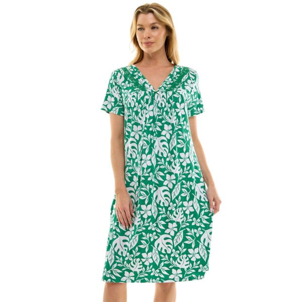 Женская ночная сорочка с коротким рукавом Croft & Barrow, цвет cici simple trop green 
Женская ночная сорочка с коротким рукавом Croft & Barrow, цвет cici simple trop green