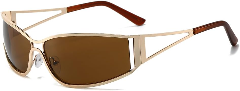 Солнцезащитные очки Y2K для женщин и мужчин. Эстетика 2000-х. Аксессуары для образа в стиле 2000-х. Овальные очки Y2K в металлической оправе. Очки с обтекаемой формой BAWUYI, Gold Frame/Dark Brown Lens
Солнцезащитные очки Y2K для женщин и мужчин. Эстетика 2000-х. Аксессуары для образа в стиле 2000-х. Овальные очки Y2K в металлической оправе. Очки с обтекаемой формой BAWUYI, Gold Frame/Dark Brown Lens