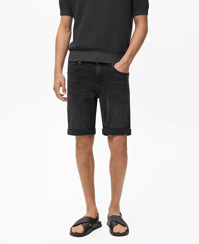 Мужские бермуды из денима Slim-Fit Mango, черный
Мужские бермуды из денима Slim-Fit Mango, черный