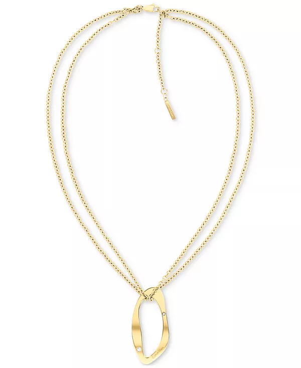 Ожерелье с позолоченным скульптурным кулоном из нержавеющей стали, паве, 18 дюймов + удлинитель 2 дюйма Calvin Klein, gold
Ожерелье с позолоченным скульптурным кулоном из нержавеющей стали, паве, 18 дюймов + удлинитель 2 дюйма Calvin Klein, gold