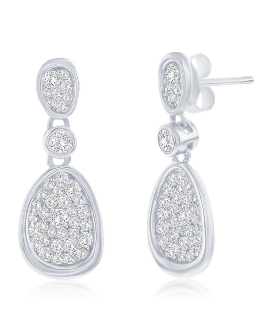 Серьги из стерлингового серебра с фианитами неправильной формы, инкрустированные кристаллами Simona, Silver
Серьги из стерлингового серебра с фианитами неправильной формы, инкрустированные кристаллами Simona, Silver