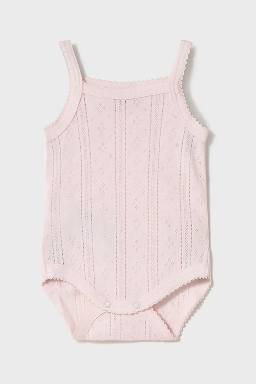 Боди для новорожденных из хлопка Mayoral Newborn, розовый 
Боди для новорожденных из хлопка Mayoral Newborn, розовый