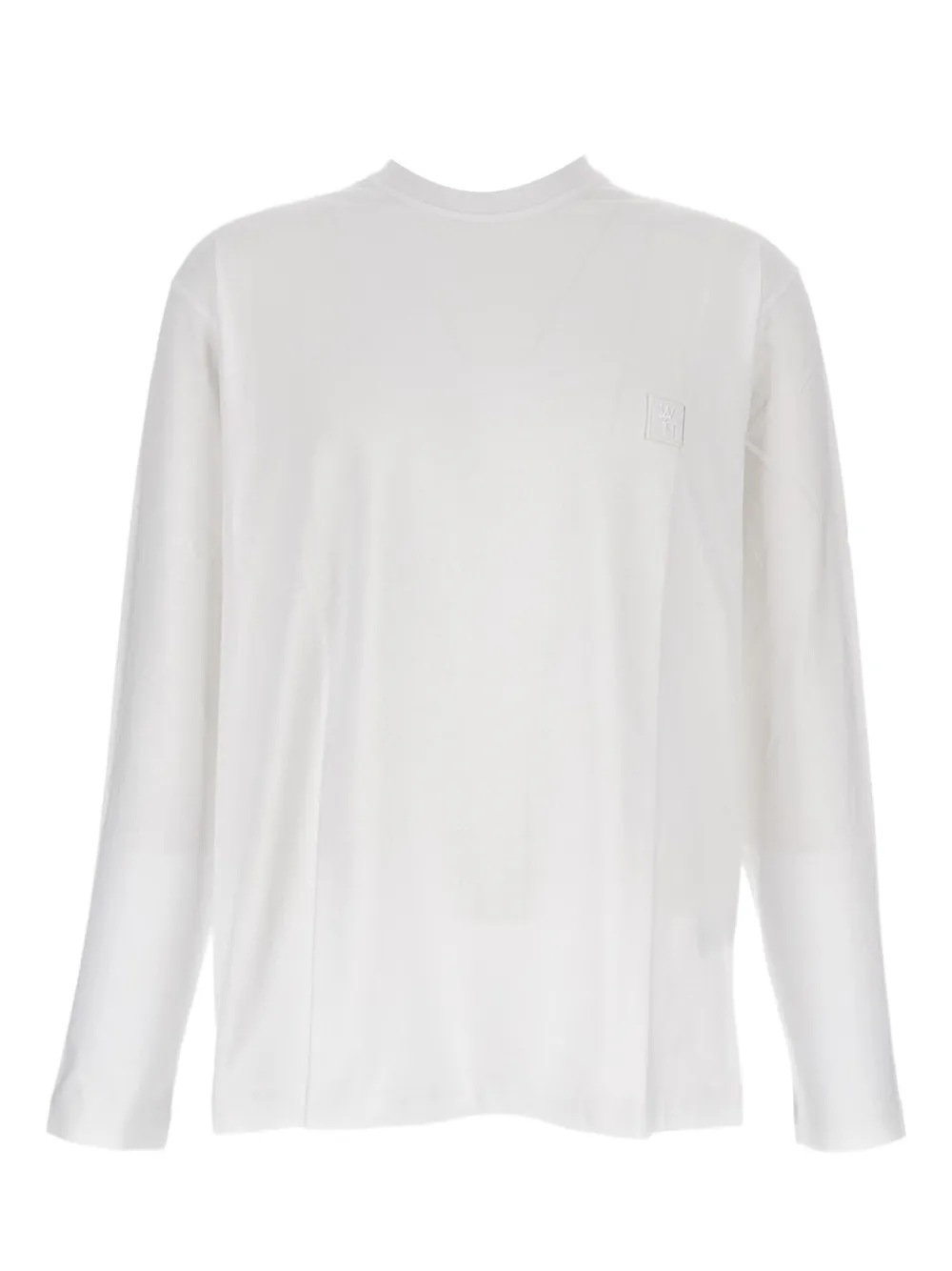 Футболка с длинным рукавом и нашивкой-логотипом Wooyoungmi, белый 
Футболка с длинным рукавом и нашивкой-логотипом Wooyoungmi, белый