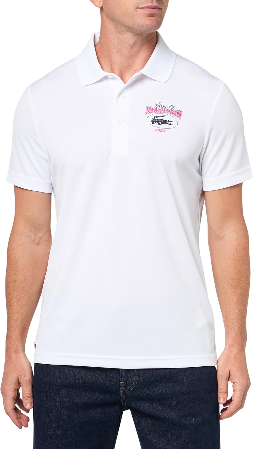 Lacoste мужская спортивная футболка поло Miami Open Edition Ultra Dry, White, Белый, Lacoste мужская спортивная футболка поло Miami Open Edition Ultra Dry, White
Lacoste мужская спортивная футболка поло Miami Open Edition Ultra Dry, White, Белый, Lacoste мужская спортивная футболка поло Miami Open Edition Ultra Dry, White