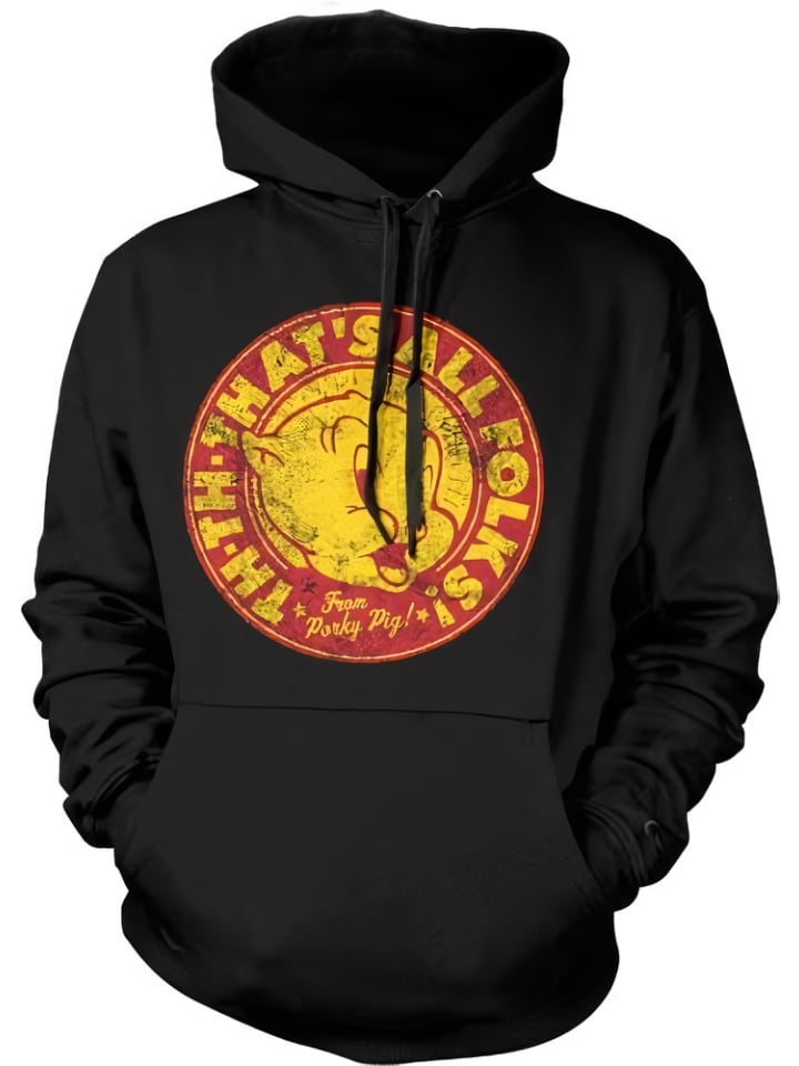 Толстовка с капюшоном Porky Pig That's All Folks Hoodie черного цвета Looney Tunes, Черный, Толстовка с капюшоном Porky Pig That's All Folks Hoodie черного цвета Looney Tunes
Толстовка с капюшоном Porky Pig That's All Folks Hoodie черного цвета Looney Tunes, Черный, Толстовка с капюшоном Porky Pig That's All Folks Hoodie черного цвета Looney Tunes