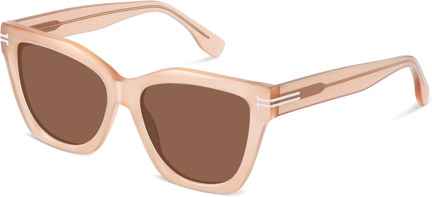 Поляризованные квадратные солнцезащитные очки для женщин, солнцезащитные очки из ацетата с защитой от УФ-излучения UV400, модные солнцезащитные очки Foliful, A04-crystal Pink/Brown Lens
Поляризованные квадратные солнцезащитные очки для женщин, солнцезащитные очки из ацетата с защитой от УФ-излучения UV400, модные солнцезащитные очки Foliful, A04-crystal Pink/Brown Lens