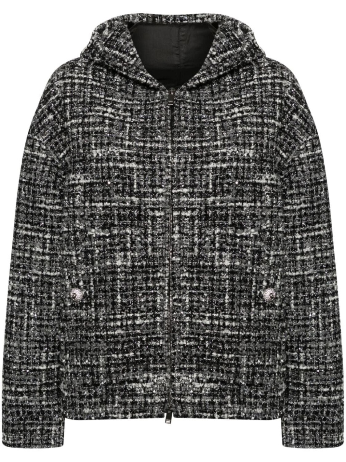 Valentino Garavani твидовая куртка с капюшоном, белый
Valentino Garavani твидовая куртка с капюшоном, белый