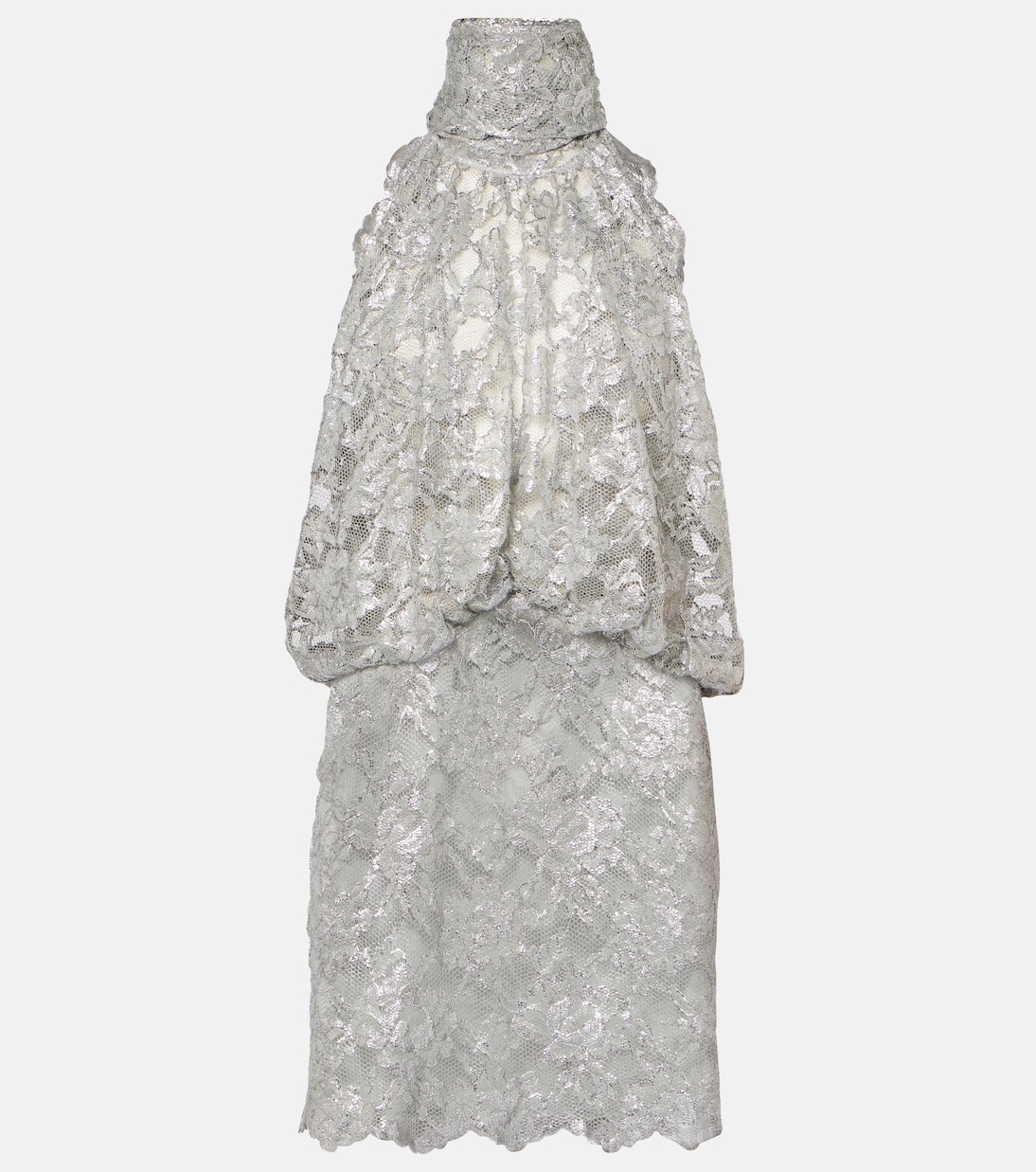 Кружевное мини-платье The Attico, серебряный
Кружевное мини-платье The Attico, серебряный