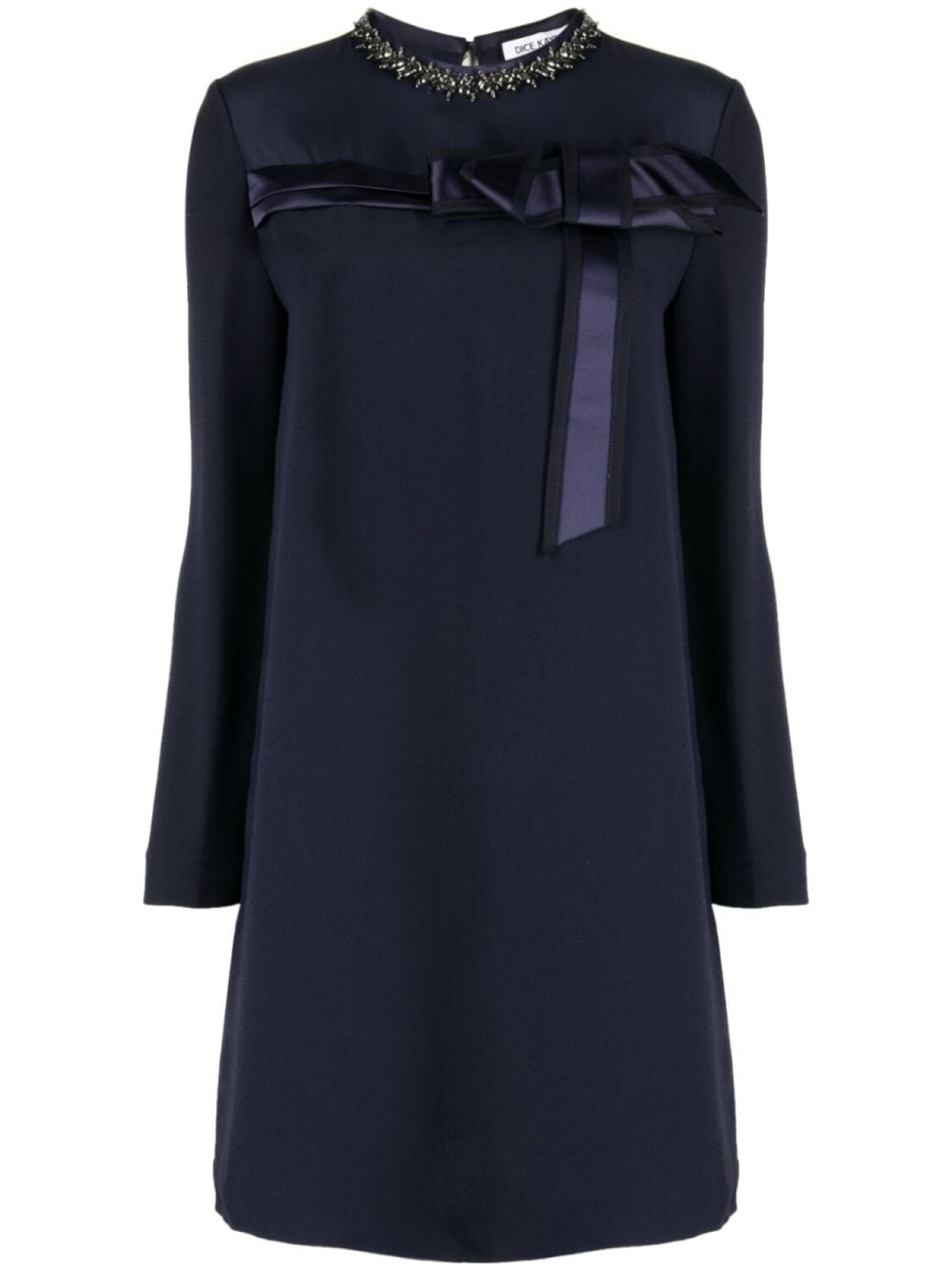 Шелковое платье мини с кристаллами Dice Kayek, синий
Шелковое платье мини с кристаллами Dice Kayek, синий