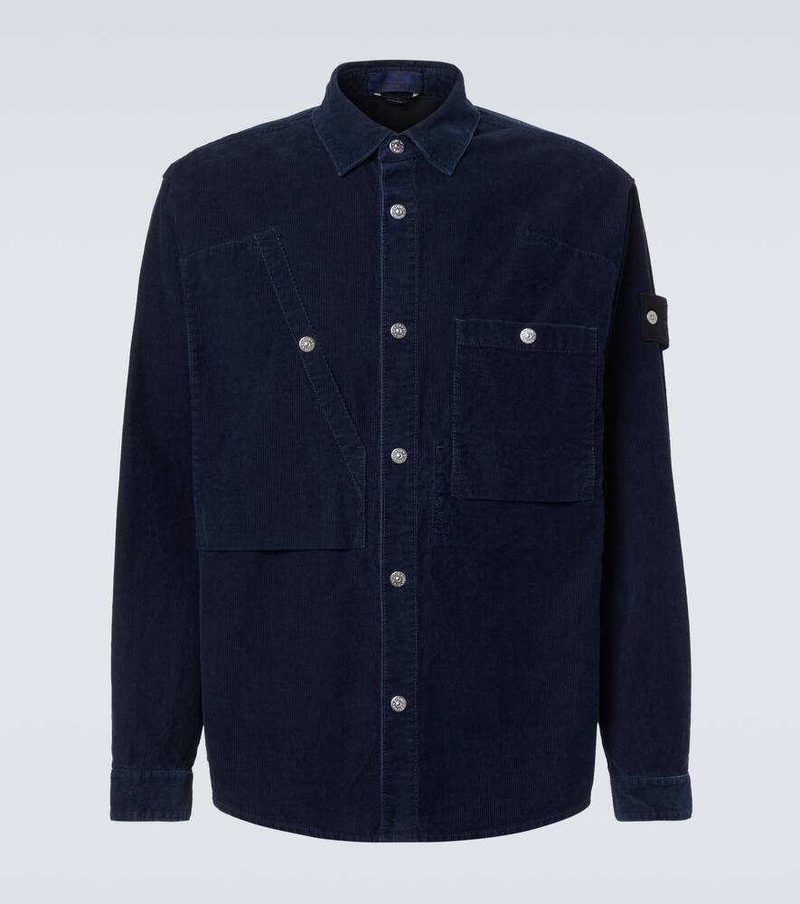 Хлопковый кордюровый овершерт Stone Island, Indigo
Хлопковый кордюровый овершерт Stone Island, Indigo