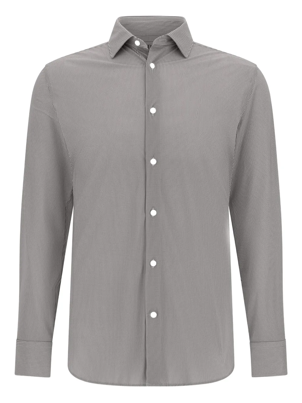 Полосатая рубашка с воротником токио Boggi Milano, коричневый 
Полосатая рубашка с воротником токио Boggi Milano, коричневый