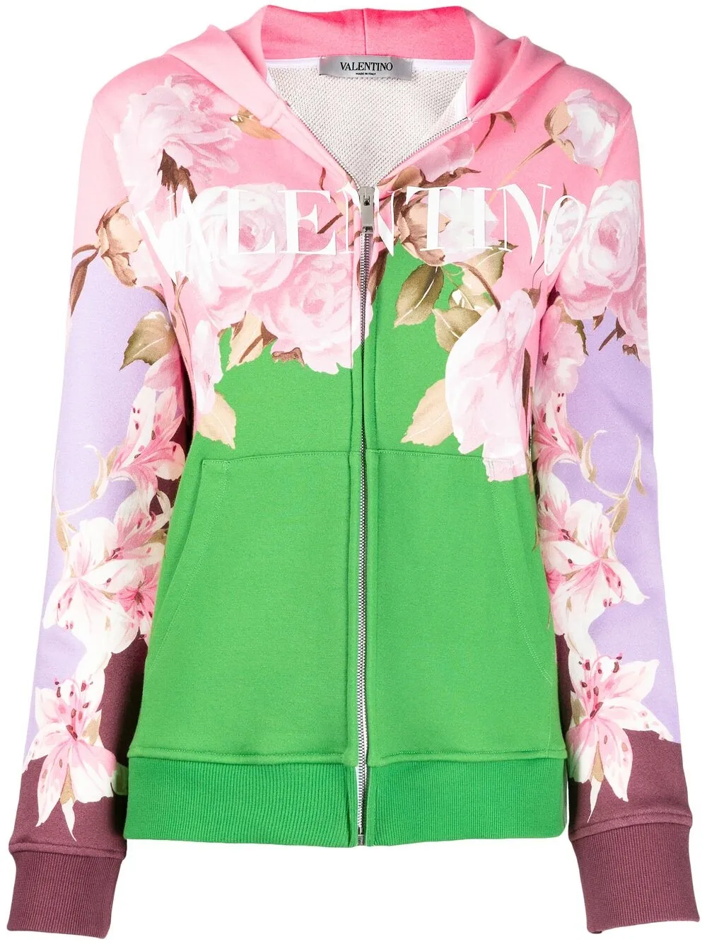 Худи на молнии с логотипом VALENTINO GARAVANI, зеленый 
Худи на молнии с логотипом VALENTINO GARAVANI, зеленый
