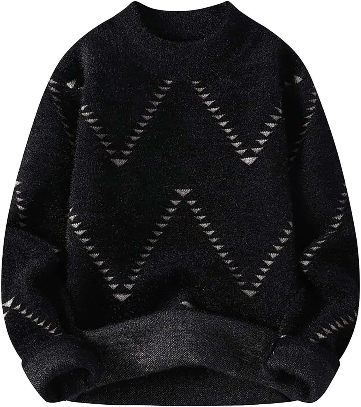 Свитер вязаный с патчем и косой вязкой
Свитер вязаный с патчем и косой вязкой