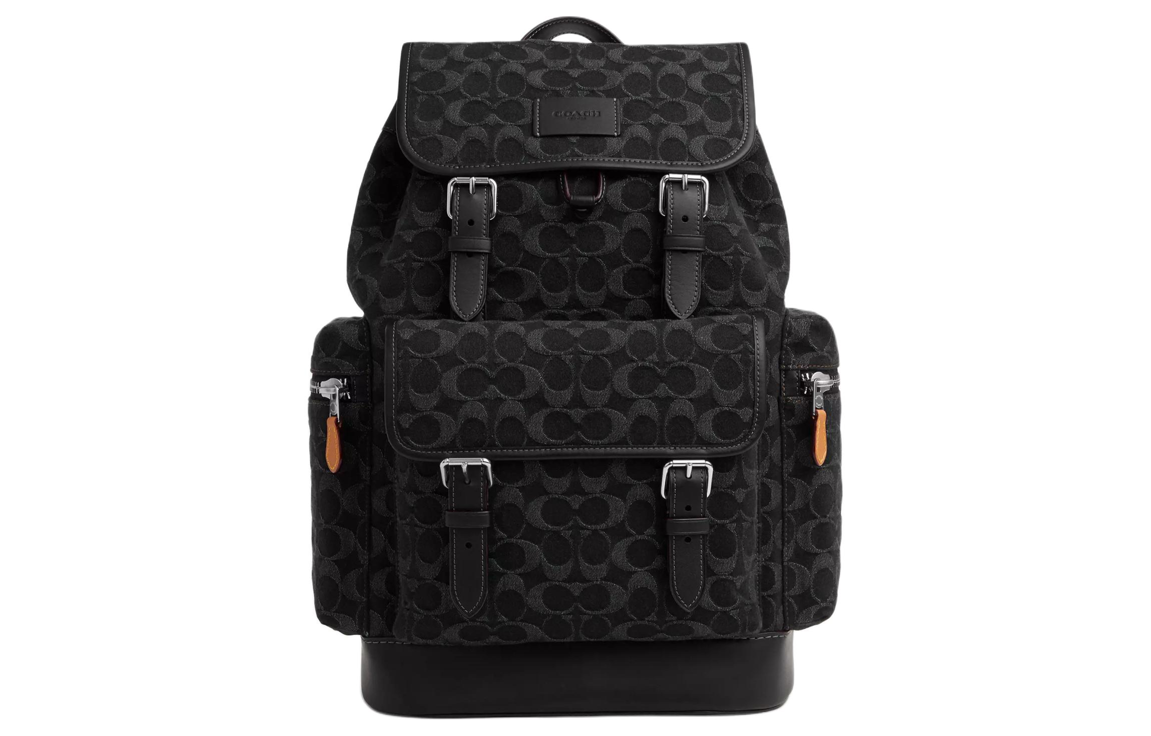 COACH Сумка рюкзак мужская большая джинсовая с гладкой кожаной спинкой серебристо черная
COACH Сумка рюкзак мужская большая джинсовая с гладкой кожаной спинкой серебристо черная