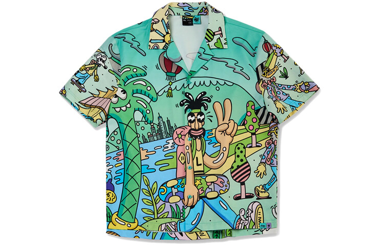 Рубашка Steven Harrington X Skateboard унисекс зеленая Lining, зеленый 
Рубашка Steven Harrington X Skateboard унисекс зеленая Lining, зеленый