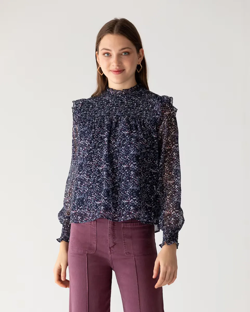 Женская блузка с длинными рукавами и набивным рисунком Noon, синий
Женская блузка с длинными рукавами и набивным рисунком Noon, синий