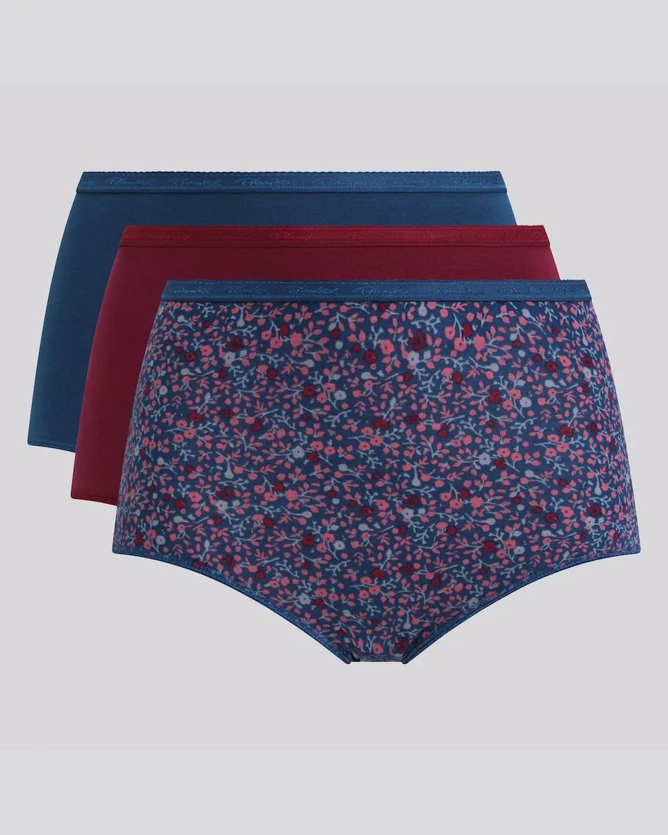 Набор из трех высоких трусов из органического хлопка Playtex, темно-синий/розовый
Набор из трех высоких трусов из органического хлопка Playtex, темно-синий/розовый