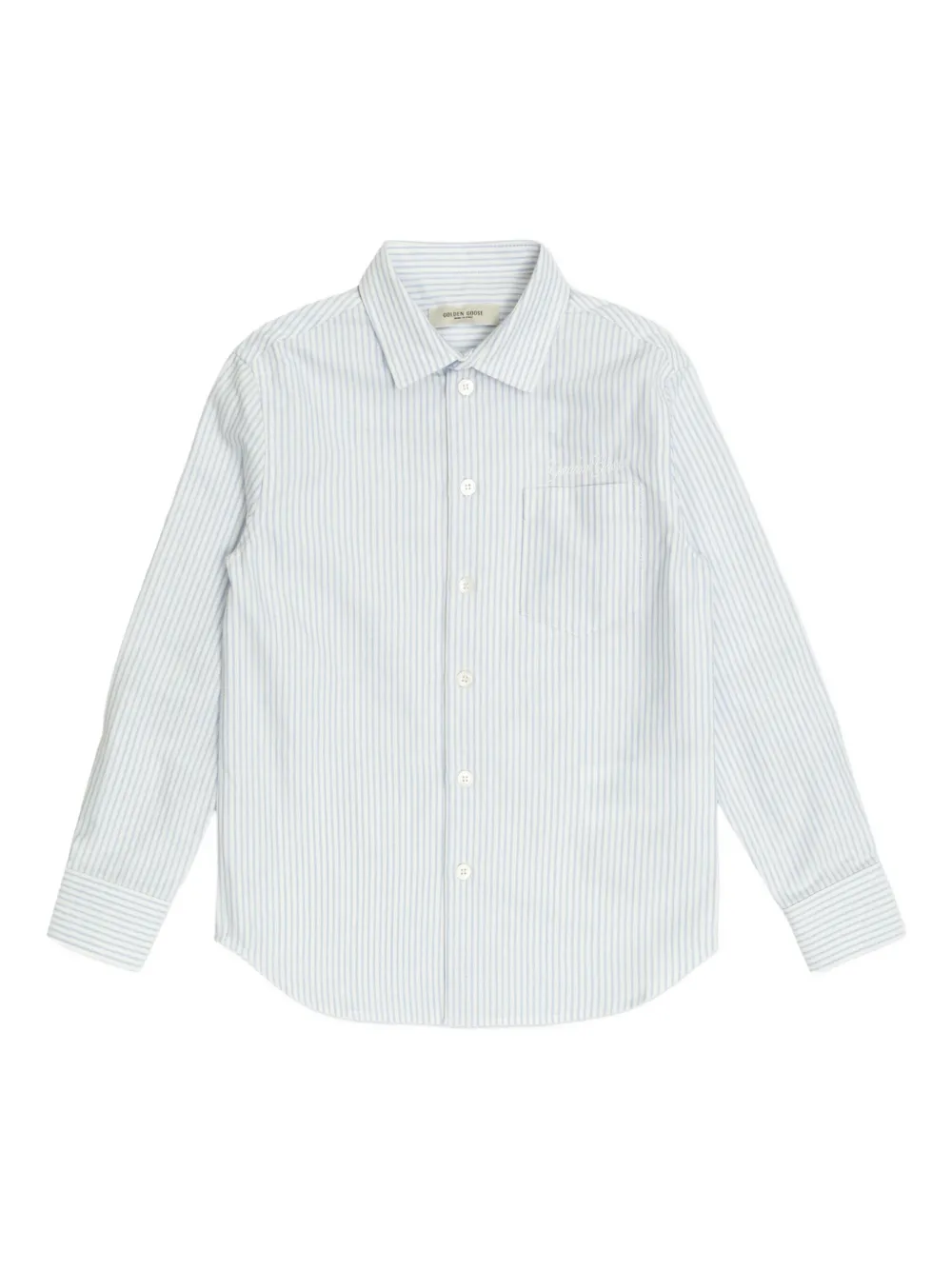 Полосатая вышитая рубашка Golden Goose Kids, синий
Полосатая вышитая рубашка Golden Goose Kids, синий