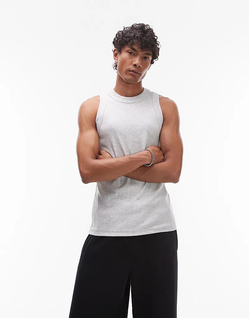 Приталенная майка Topman с высоким воротом, в рубчик, серо-меланжевого цвета
Приталенная майка Topman с высоким воротом, в рубчик, серо-меланжевого цвета