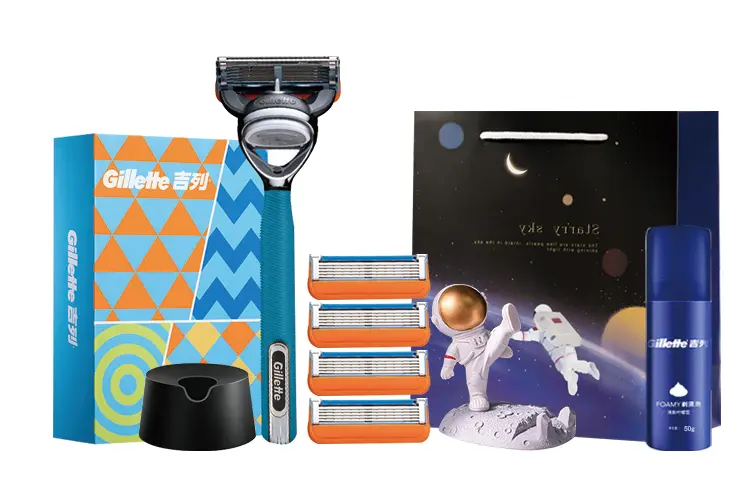 Фенгинь 5 ручной триммер для усов 1 держатель для ножей 4 режущие головки 1 основание, молодежная упаковка Gillette, Hidden Blade Youth Edition 4+1-Space Gift (Astronaut Ornaments+Shaving Foam+Astronaut Shopping Bag)
Фенгинь 5 ручной триммер для усов 1 держатель для ножей 4 режущие головки 1 основание, молодежная упаковка Gillette, Hidden Blade Youth Edition 4+1-Space Gift (Astronaut Ornaments+Shaving Foam+Astronaut Shopping Bag)