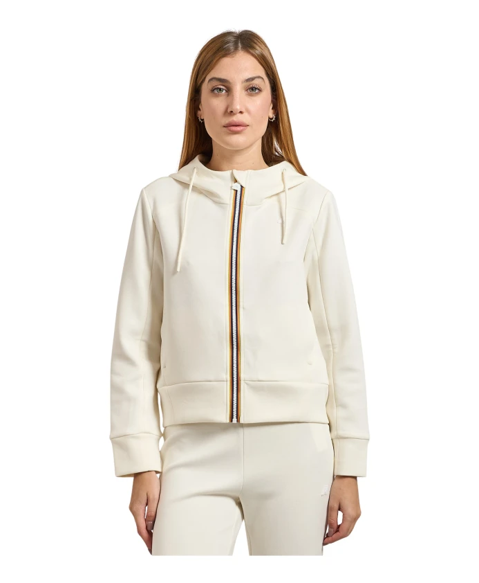 Белая укороченная толстовка с капюшоном K-Way, белый
Белая укороченная толстовка с капюшоном K-Way, белый