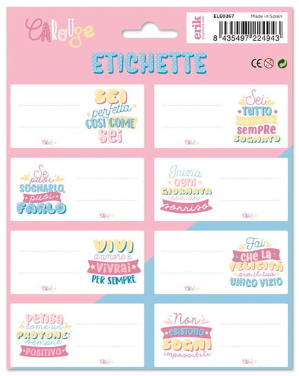 Самоклеящиеся Этикетки Carouge Синие И Розовые Ita Inna marka
Самоклеящиеся Этикетки Carouge Синие И Розовые Ita Inna marka