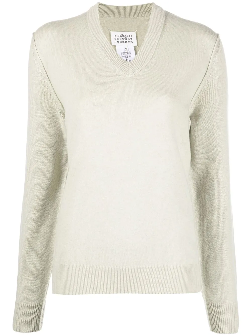 Кашемировый джемпер с V-образным вырезом MAISON MARGIELA, зеленый
Кашемировый джемпер с V-образным вырезом MAISON MARGIELA, зеленый