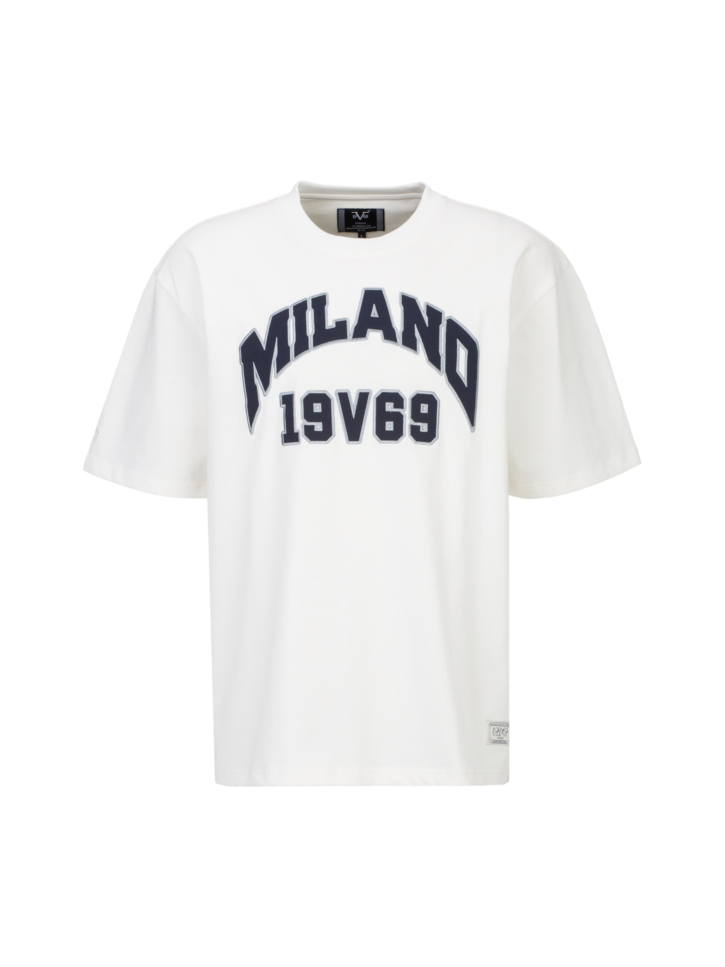 19V69 ITALIA Футболка 'Tamaro College' в цвете Natural White
19V69 ITALIA Футболка 'Tamaro College' в цвете Natural White