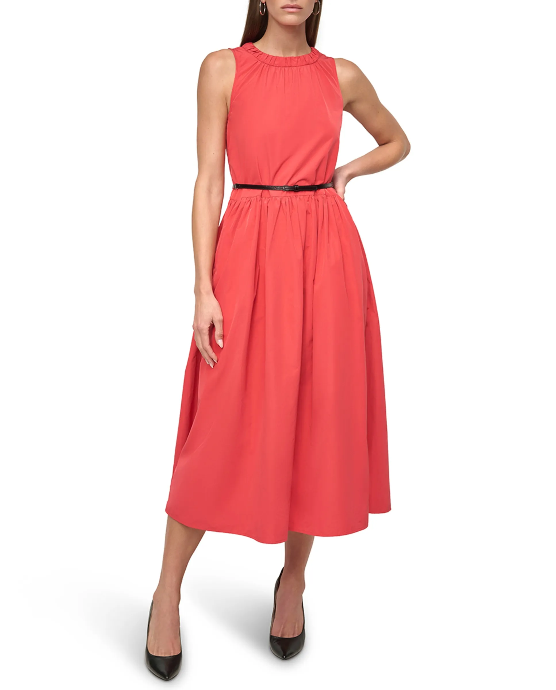 Миди-платье с присборенным воротником и поясом Dkny, коралловый
Миди-платье с присборенным воротником и поясом Dkny, коралловый