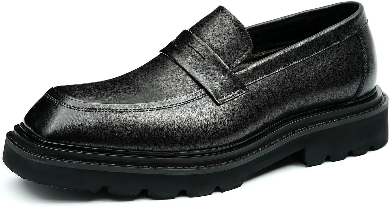 Мужские лоферы Santimon, формальные кожаные лоферы-слипоны с монетным карманом, бизнес, свадьба, смокинг, повседневная легкая обувь, туфли с квадратным носком для мужчин, черный
Мужские лоферы Santimon, формальные кожаные лоферы-слипоны с монетным карманом, бизнес, свадьба, смокинг, повседневная легкая обувь, туфли с квадратным носком для мужчин, черный