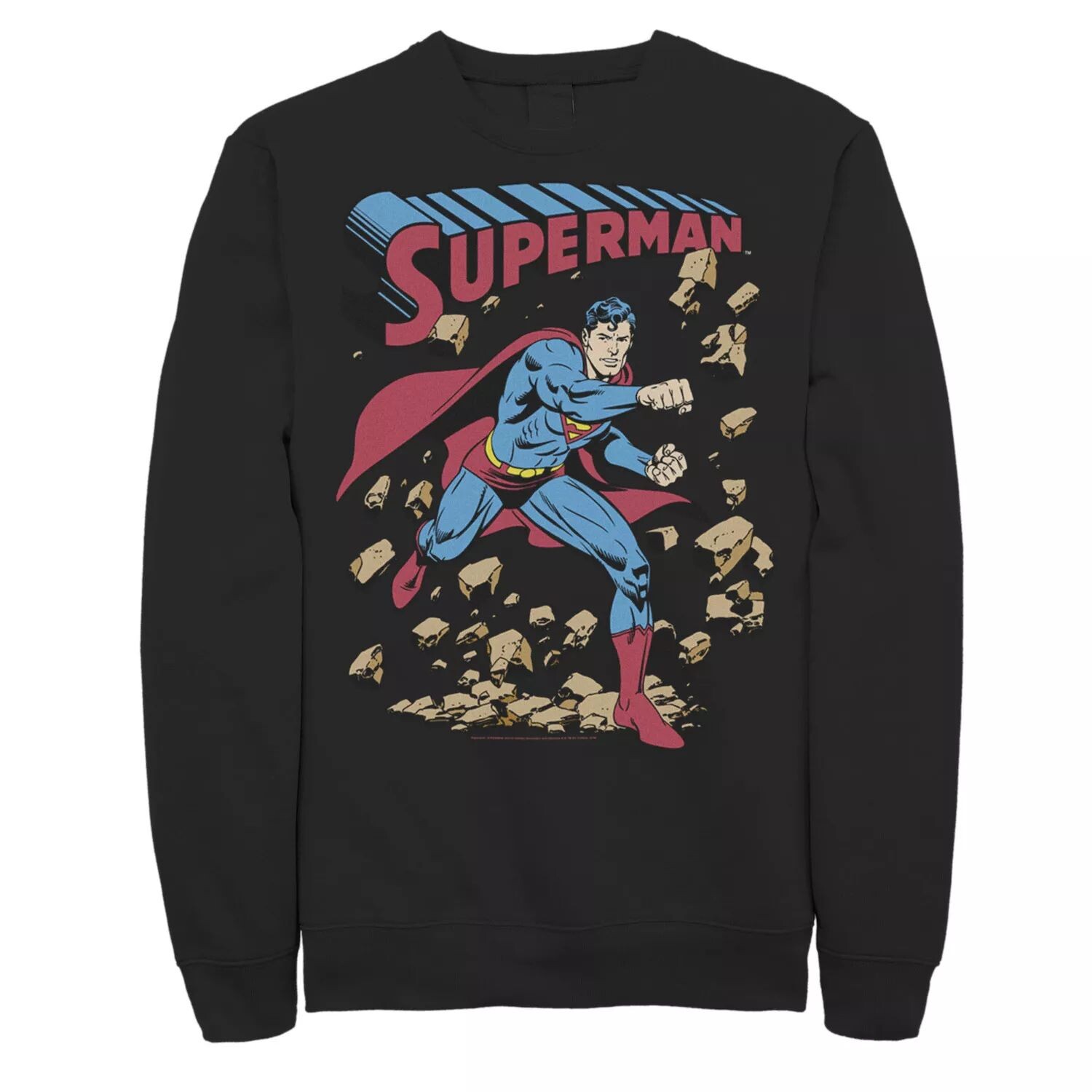 Мужская винтажная толстовка с плакатом Superman Smash Rocks, Black DC Comics, черный
Мужская винтажная толстовка с плакатом Superman Smash Rocks, Black DC Comics, черный