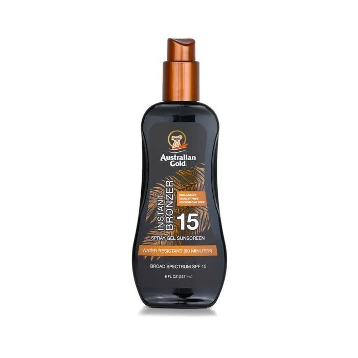 Australian Gold Spray Gel с бронзатором SPF15, солнцезащитный гель-спрей с натуральным бронзатором, УФ-фильтр, 237 мл
Australian Gold Spray Gel с бронзатором SPF15, солнцезащитный гель-спрей с натуральным бронзатором, УФ-фильтр, 237 мл