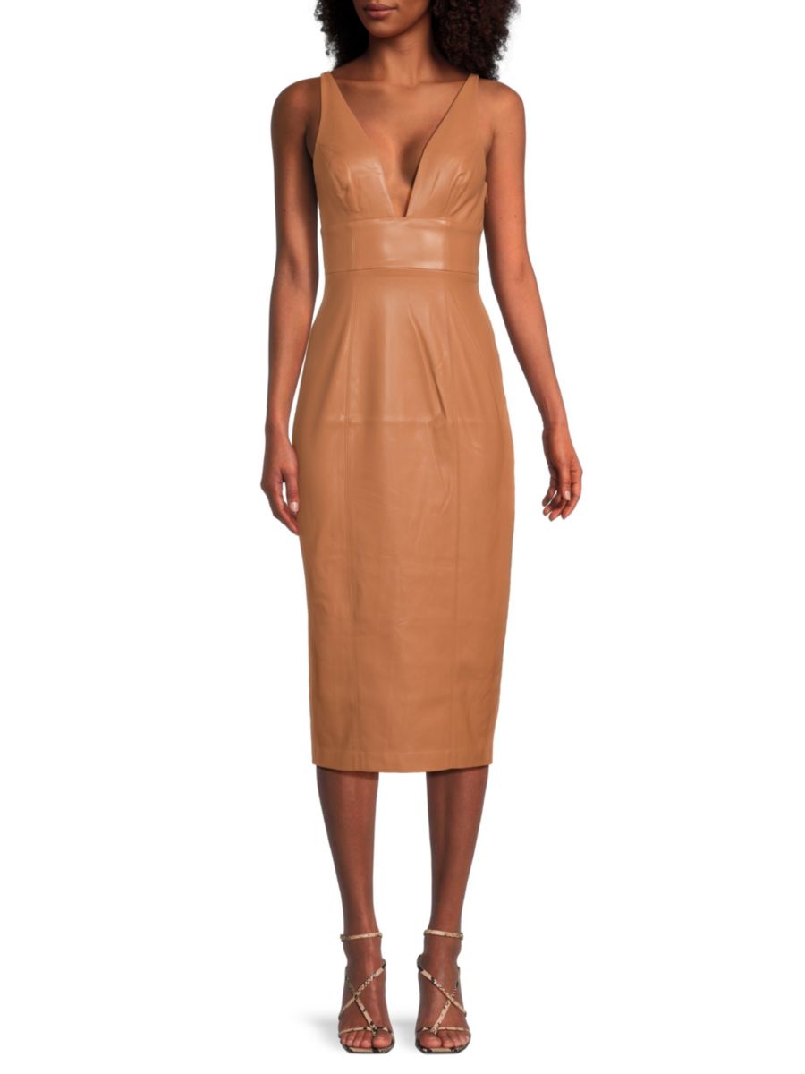 Платье миди из искусственной кожи susana monaco, цвет Caramel 
Платье миди из искусственной кожи susana monaco, цвет Caramel