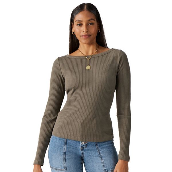 Женская ребристая футболка с лодочкой Modern Supply By Sanctuary, зеленый
Женская ребристая футболка с лодочкой Modern Supply By Sanctuary, зеленый