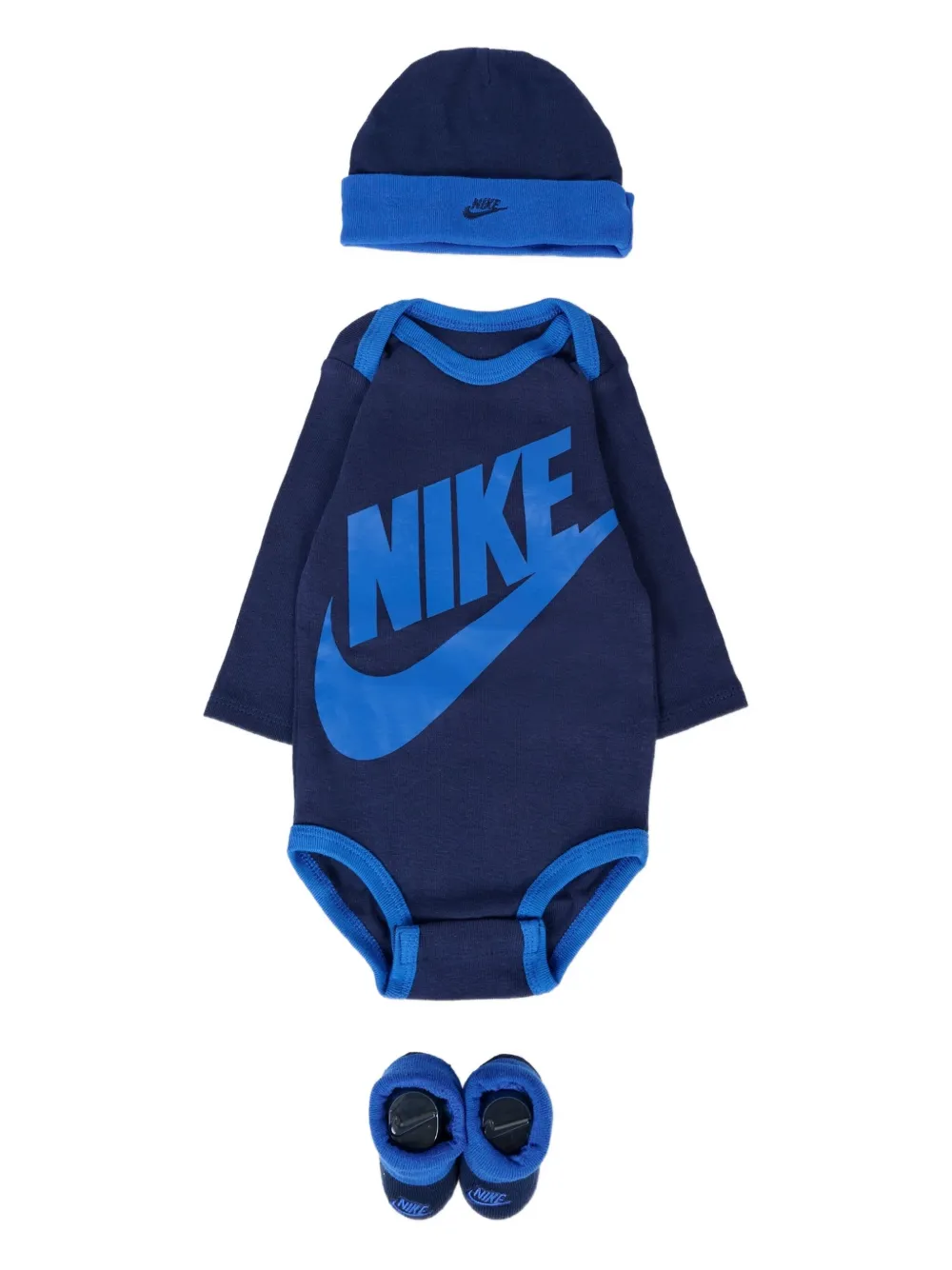 Комплект для малышей с аппликацией логотипа Nike Kids, синий
Комплект для малышей с аппликацией логотипа Nike Kids, синий