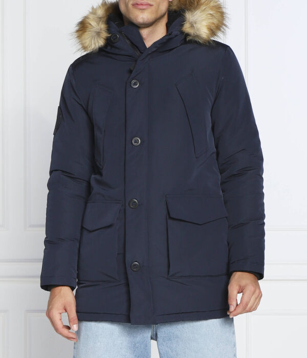Пуховик Regular fit Superdry, синий 
Пуховик Regular fit Superdry, синий