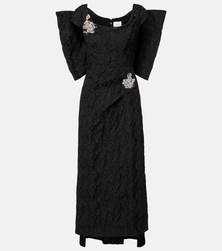 Вышитое платье из жаккарда клоке Erdem, Black
Вышитое платье из жаккарда клоке Erdem, Black