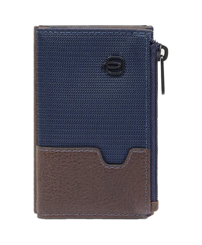 Компактный кошелек с выдвижным держателем для карт. Piquadro, синий
Компактный кошелек с выдвижным держателем для карт. Piquadro, синий