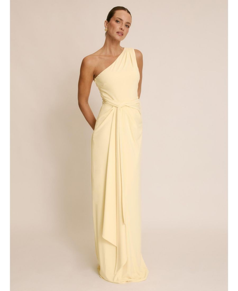 Женское платье подружки невесты с одним открытым плечом и драпировкой из эластичной ткани Six Stories, Lemon
Женское платье подружки невесты с одним открытым плечом и драпировкой из эластичной ткани Six Stories, Lemon