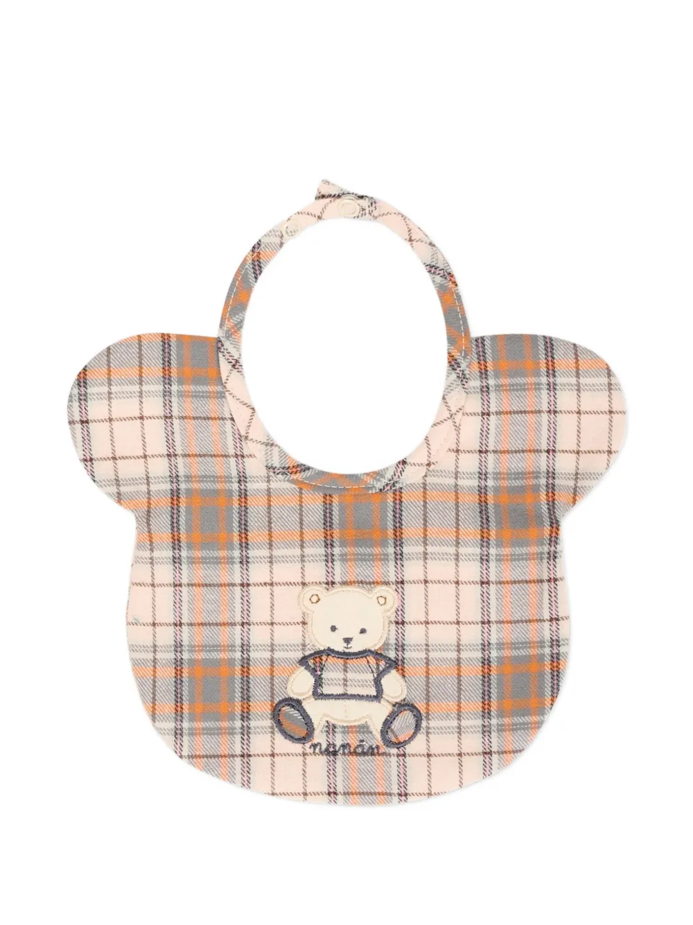 Нагрудник в клетку из хлопка тедди Nanan, коричневый
Нагрудник в клетку из хлопка тедди Nanan, коричневый