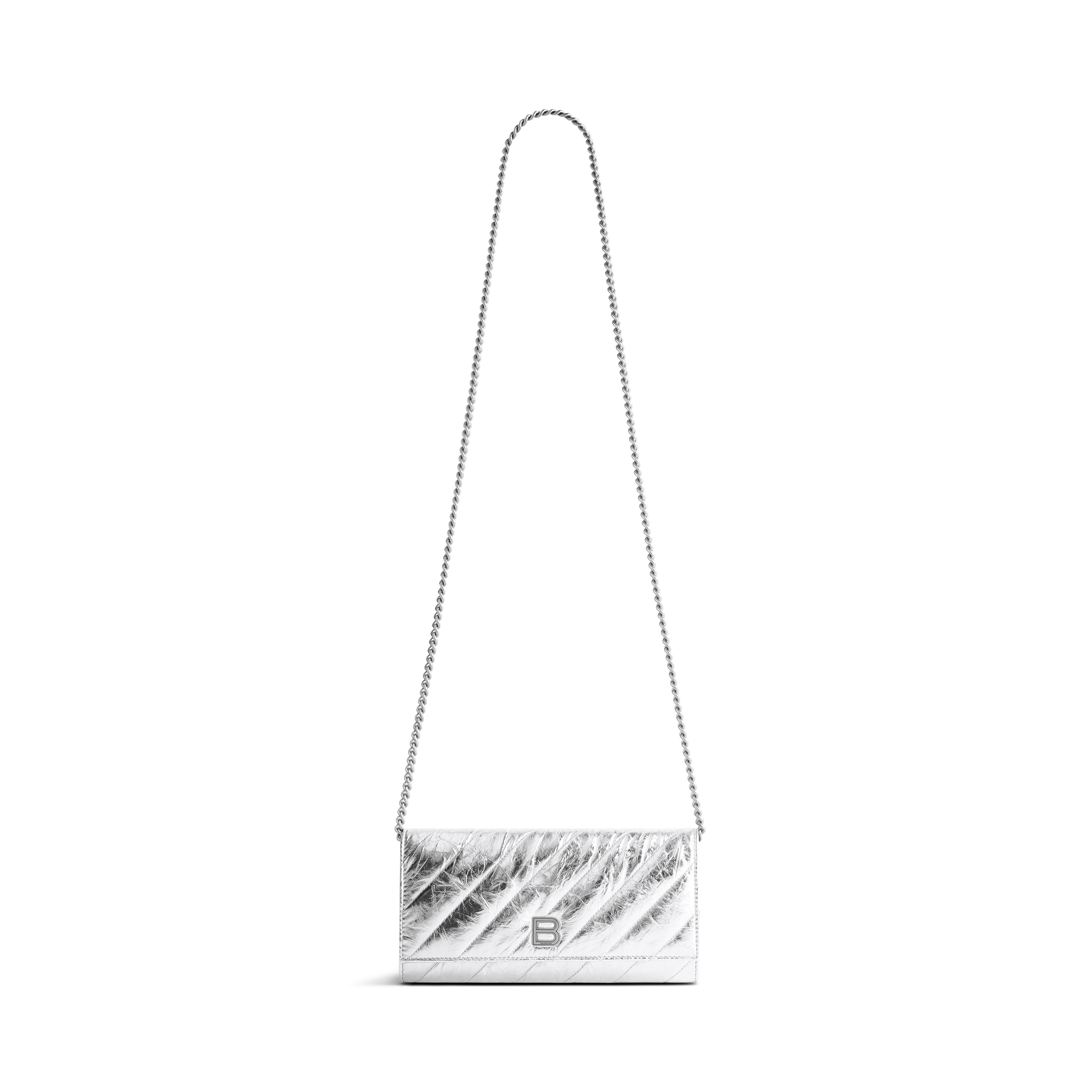 Кошелек Crush Wallet On Chain металлизированный стеганый BALENCIAGA, серебряный
Кошелек Crush Wallet On Chain металлизированный стеганый BALENCIAGA, серебряный
