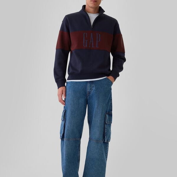 Толстовка с молнией на половину длины и цветными блоками с вышитым логотипом Gap, синий
Толстовка с молнией на половину длины и цветными блоками с вышитым логотипом Gap, синий