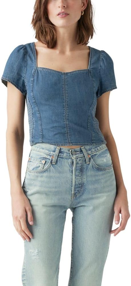 Женский джинсовый корсет Levi's Ophelia с коротким рукавом, Turn Up Mid
Женский джинсовый корсет Levi's Ophelia с коротким рукавом, Turn Up Mid