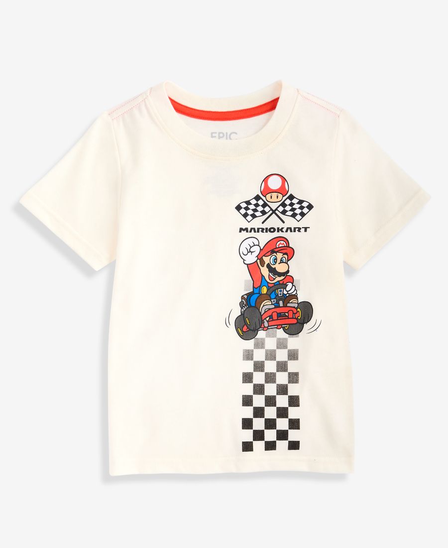 Детская футболка с коротким рукавом Super Mario Racing для мальчиков 2T-4T Epic Threads, Cream
Детская футболка с коротким рукавом Super Mario Racing для мальчиков 2T-4T Epic Threads, Cream