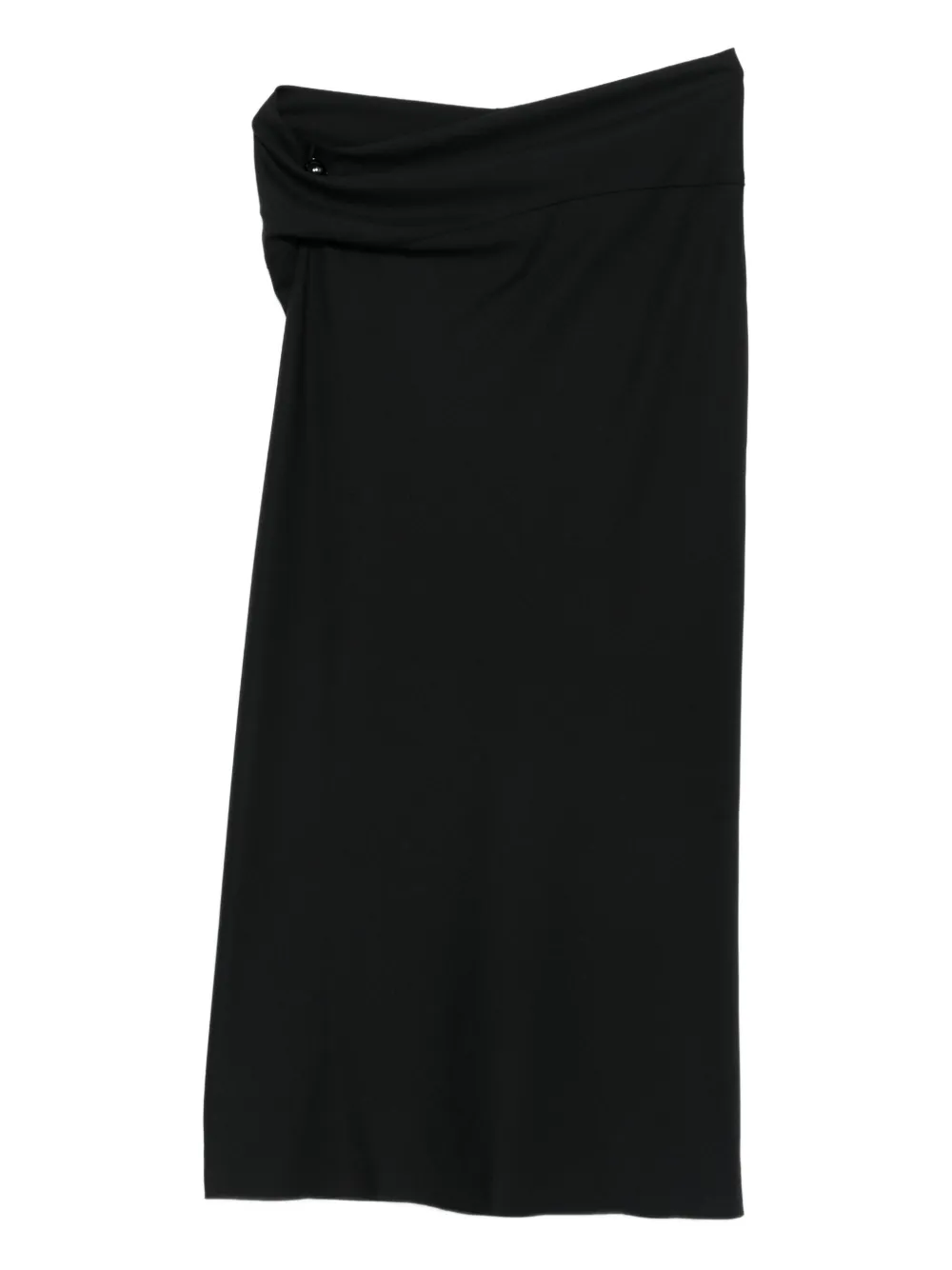 Юбка миди с драпировкой Alberta Ferretti, черный 
Юбка миди с драпировкой Alberta Ferretti, черный
